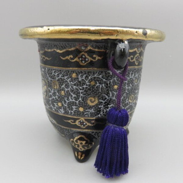 画像3: 錦鉢　加茂黒　耳付き　 (3)