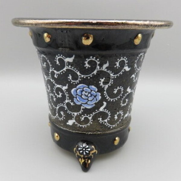 画像2: 万年青鉢　加茂黒 (2)