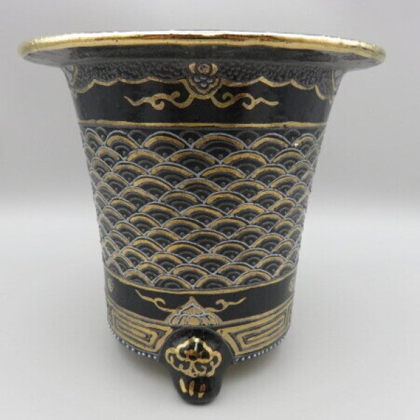 画像3: 万年青鉢　加茂黒 (3)